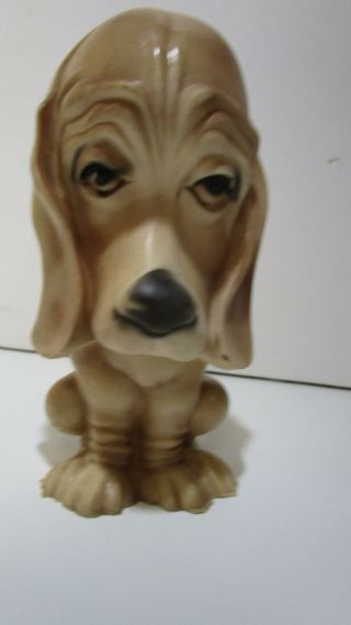 Vintage Rubber Squeak Toy Sad Dog Basset Hound Kaysam Toy 1950 
