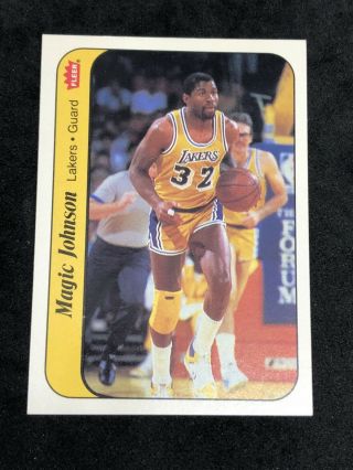 1986 - 87 Fleer Basketball Magic Johnson Sticker 7