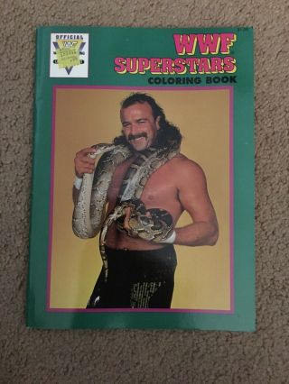 Vintage 1991 Wwf Superstars Jake The Snake Coloring Book Wwf Kids Wrestling