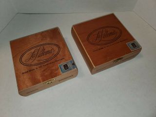2 Lapaloma Maduro Lonsdale Wood Cigar Cedar Boxes Vintage Reserva Dominican