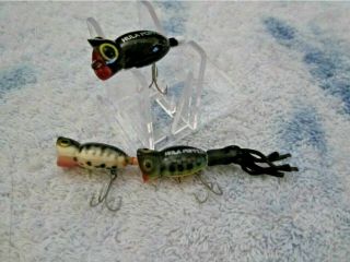 Vintage fishing lure Arbogast Fly rod Hula Poppers Cleaned and Ready L@@K 2