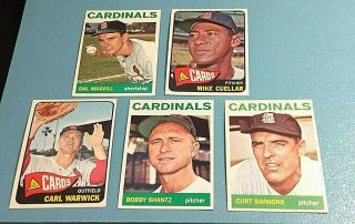 St.  Louis Cardinals 5 Different Near Vintage Cards Dl0504