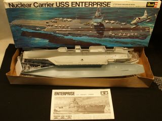 Vintage 1972 Revell Uss Enterprise Us Military Nuclear Carrier Ship Model Kit