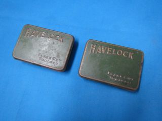2 X Havelock Tobacco Tins Cigarette Tobacciana Smokers Vintage