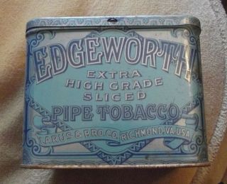 Vintage Edgeworth Pipe Tobacco Tin Richmond Va Usa