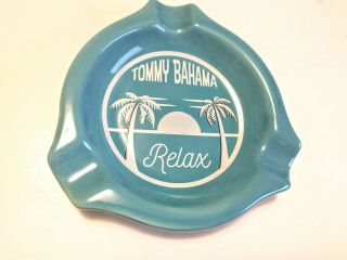 Tommy Bahama Collectible Cigar Ashtray " Relax " Blue Ceramic No Box