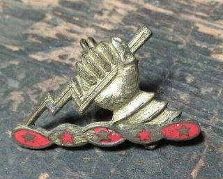 Wwii Vintage 91st Armored Field Artillery Battalion Dui Insignia Theater Made