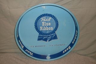 Vtg.  Pabst Blue Ribbon Beer,  Tin Serving Tray