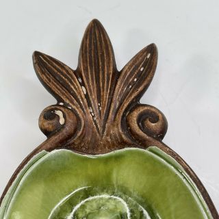 Vintage 1963 Treasure Craft Maui Hawaii Green Pineapple Ashtray Tiki 2