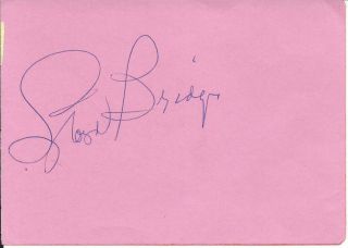 Lloyd Bridges & Vintage Hand Signed Autographed Album Page