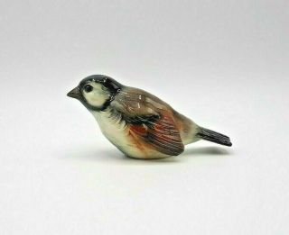 Vintage Goebel Porcelain Brown Sparrow Bird Figurine Cv75