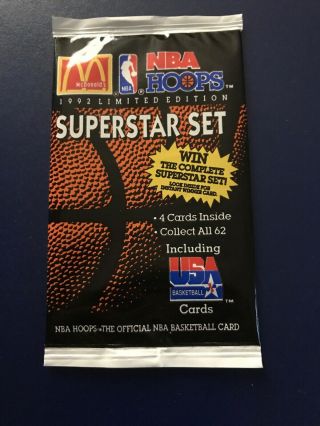(50 Packs) 1992 Nba Hoops Usa Basketball Pack  4 Cards Mcdonald 