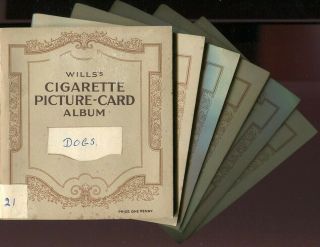 6 Empty Cigarette Card Slip In,  1930s Tobacco Card Albums,  Wills Std