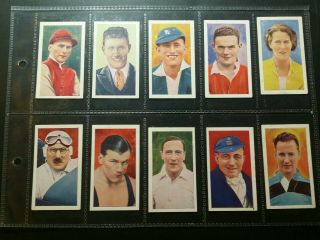 1939 R & J Hill " Celebrities Of Sport " (boxing/golf/tennis) Full - 50