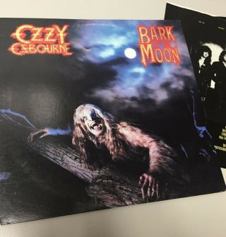 1983 Vintage Vinyl Ozzy Osbourne Record Album Bark At The Moon