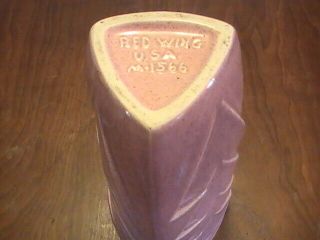 Vintage Redwing M - 1566 Speckled Pink Fancy Vase 3
