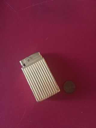 Vintage Cigarette Lighter - Gold Tone Wind - Up Supreme Musical Lighter - Plays