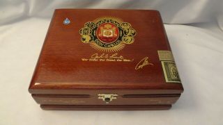 Arturo Fuente Don Carlos Anniversario Wooden Cigar Box Empty