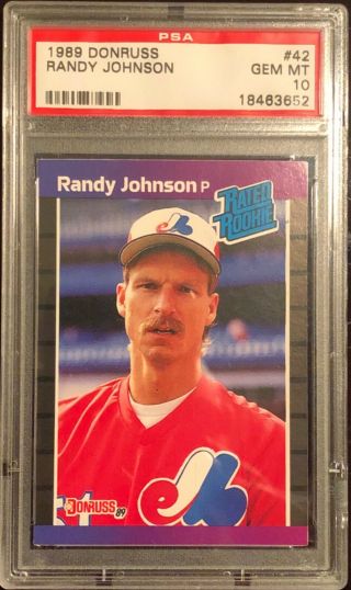 1989 Donruss Randy Johnson 42 Psa 10 Gem Rookie Rc