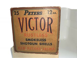 Peters Victor 12 Ga U.  S.  Property Vintage 1930 