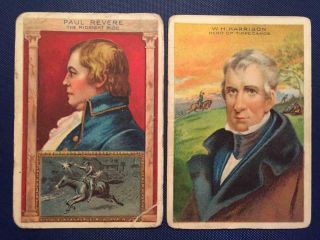 1910 Royal Bengals T68 Heroes Of History X2 - Paul Revere & William Harrison