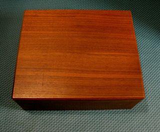 Vintage Walnut Cedar Lined Cigar Humidor Box