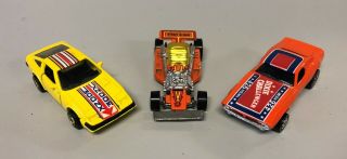 Set Of 3 Vintage Hot Wheels Race Cars / Hot Rods / Muscle Cars – Near