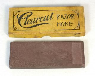 Vintage Clearcut Straight Razor Barber Hone Sharpening Stone