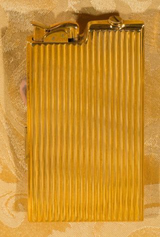 Vintage Evans Gold Tone Cigarette Case with Lighter 2