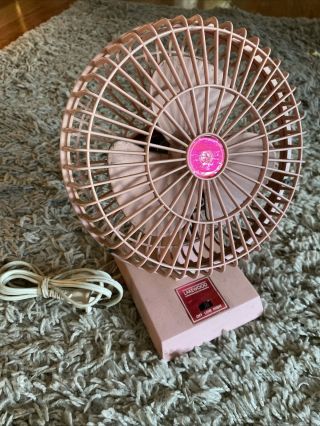 Vintage Pink Lakewood Plastic Fan,  Model 600 A.  Great Cond.