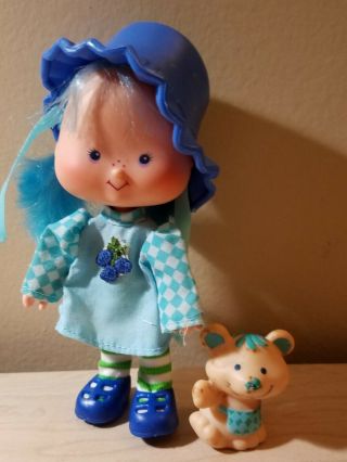 1982 Kenner Strawberry Shortcake Blueberry Muffin With Cheesecake Pet