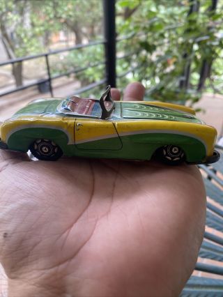 Vintage Tt Made In Japan Tin Toy Car Convertible