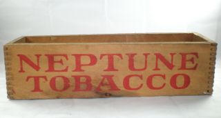 Vintage Neptune Tobacco Cut Plug Wooden Box P.  Lorillard Company Co.