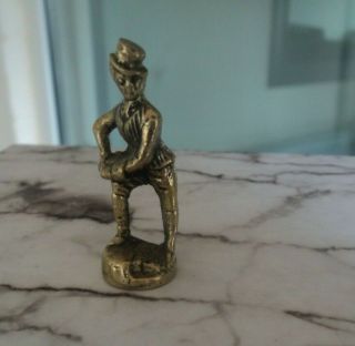 Vintage Brass Pipe Tamper - Charles Dickens Character
