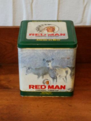 Vintage 1995 Limited Edition Red Man Chewing Tobacco Tin