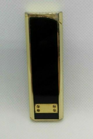 Vintage Charmant Metal Butane Lighter - Black/gold Color - Made In Japan
