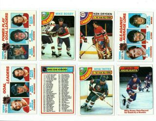 1978 - 79 Topps Complete Hockey Set Mike Bossy Rc 264 Cards In Binder Awesome