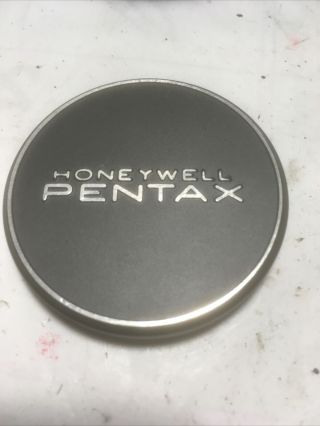Honeywell Pentax Vintage Metal Push On 49mm Lens Cap / Cover 1052