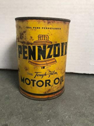 Vintage Pennzoil Motor Oil 1 Quart Can