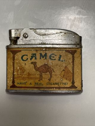 Vintage Camel Penguin Superlative Automatic Lighter 18250 Advertising