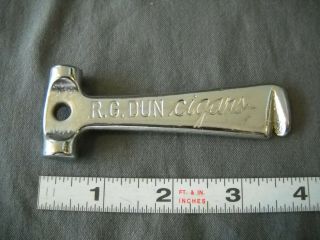 Vintage R.  G.  Dun Cigar Box Hammer Opener Tool Chrome Plated Tobacconist Smoking