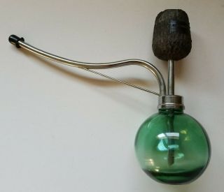 Vintage 1970s Water Pipe Green Glass Bubble Chamil Corn Cob Jadeite Estate Pipe