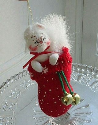 Annalee Christmas Kitten In A Mitten 2004 About 6 In.  Ornament