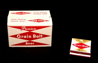 Vintage Grain Belt Beer Box Of Matches - - 14 Match Books