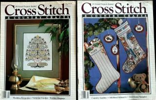 (10) CROSS STITCH & COUNTRY CRAFTS BOOKS - Craftways - Vintage - 1988 - 1989 2