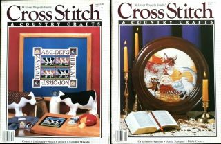 (10) CROSS STITCH & COUNTRY CRAFTS BOOKS - Craftways - Vintage - 1988 - 1989 3