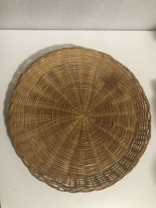 12 Vintage Wicker/rattan/bamboo Paper Plate Holders 10 "