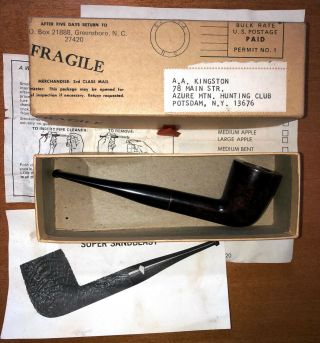 Smokemaster Bard Briar Pipe With Papers And Box