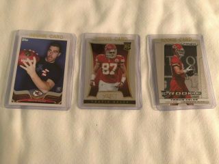 2013 Prizm Slesct Topps Travis Kelce Plus 2 Others Total 3 Rookie Cards Psa 10 ?