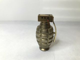 Vintage Pgl Novelty Hand Grenade Cigarette Lighter Pineapple Combat